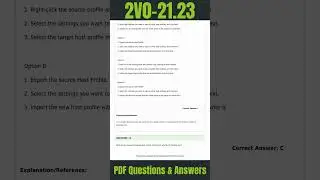 VMware vSphere 8.x Professional (VCP-DCV 2024) Practice Test |  VMware 2V0-21.23 Exam Questions