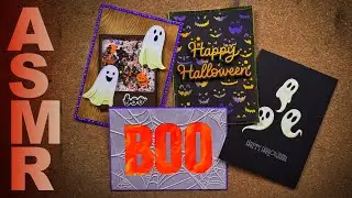 Four unique Halloween cards &ndash; ASMR Compilation #cardmaking #asmr #crafting