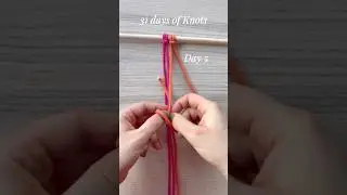 Day 5&hellip;a vertical twist on the essential larks head knot. #subscribe #macrame #tutorial #31days