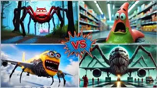 Lightning McQueen Monster 🆚 Patrick Star Worm 🪱🆚 Minion SKY EXE 🆚 Infected Sky EXE 🛩️ 🎶Tiles hop