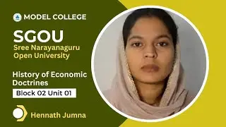 SGOU Degree, History of Economic Doctrine, Block 02, Unit 01