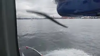 Harbour Air de Havilland Canada DHC-6 Twin Otter Seaplane Startup and Takeoff in Vancouver Harbour