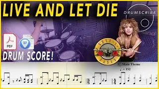 Live And Let Die - Guns N' Roses | Drum SCORE Sheet Music | #133 DRUMSCRIBE