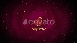 Christmas Logo Performance with Glitter Particles