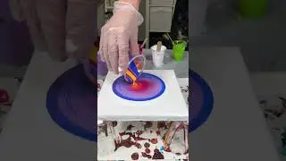 Tree Ring Paint Pour with Chroma Atelier Free Flow Artists&rsquo; Acrylics + Atelier Pouring Medium