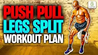 PUSH PULL  LEGS SPLIT WORKOUT PLAN FOR MUSCLE GAIN WITH RESISTANCE BAND