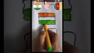 ##india #Cameroon #independens day flag drawing #tranding #viral short