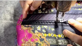 V placket neck design with boat neck. Very easy cutting and stitching method you have never seen!