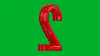Number 2 Loop Copyright Free Green Screen/Chroma Key