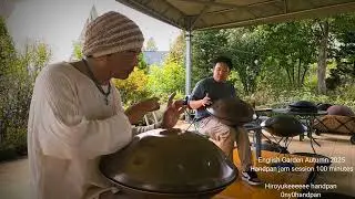 English Garden Autumn 2025 Handpan jam session 100 minutes @0ny0pan 