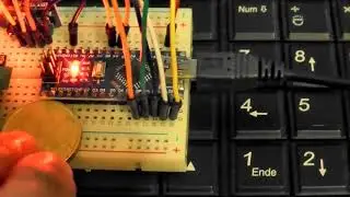 Arduino Nano + OLED SSD1331 + Clock DS3231 + USB Powerbank 2600mAh (German)