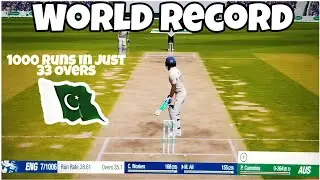 🇵🇰World Record Of Cricket19 Game I Runs 1k above Runs In just 33 Overs 😯  400 runs in just 34 balls