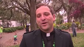 Family camps out on Savannah parade route, even though it's canceled