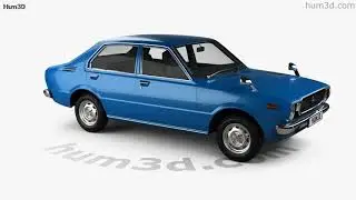 Toyota Corolla 4-door sedan 1974 3D model by 3DModels.org