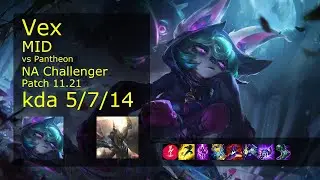 Vex Mid vs Pantheon - NA Challenger 5/7/14 Patch 11.21 Gameplay