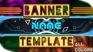 Youtube banner template + download (All colours) (Android/ios/pc)