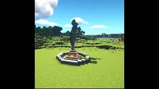 minecraft build axe statue | #minecraft #shorts