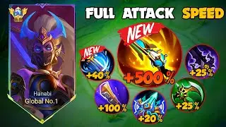 NEW UPDATE! HANABI FULL ATTACK SPEED BUILD😱 (ATK SPEED HACK) | HANABI BEST UPDATED BUILD AND EMBLEM!