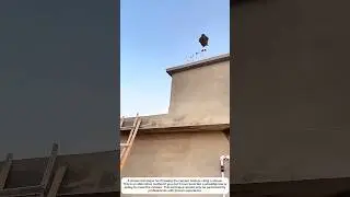 Easy technique for throwing cement mixture using a shovel #shorts