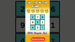 math puzzle square game find the missing number in box #mathpuzzle #mathtricks #math #puzzle