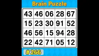 【Number Search】 Only Genius Find Them All. 《Brain training》 #266