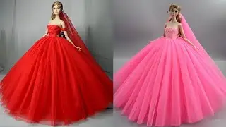 Barbie Doll Makeover Transformation ~ DIY Miniature Ideas for Barbie ~ Wig, Dress, Faceup, and More!