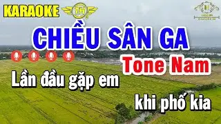 Chiều S&acirc;n Ga Karaoke Tone Nam ( A#m ) Nhạc Sống 2025 | Trọng Hiếu