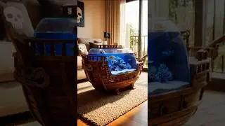 I must have this pirate ship aquarium coffee table! 😱 #interiordesign #aquarium #homedecor