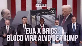 Mapa Mundi: BRICS sob ataque? Trump anuncia tarifas hist&oacute;ricas contra membros do bloco