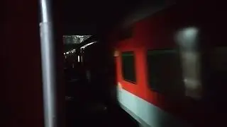 Crossing with Garib Rath express in night 🚇