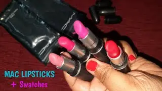 Mac Lipstick + Swatches | Mac Lipstick Top 4 Shade- Ruby Woo, Mehr, All fired up, Flat-out-Fabulous.