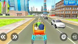 Bicycle Auto Rickshaw Taxi Traffic Racing Game | Bicycle Rickshaw Taxi Game | City Traffic Rickshaw