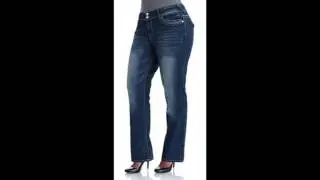 WallFlower Juniors Plus Size Luscious Curvy Barely Bootcut Jeans in Aura Size 18