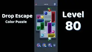 Drop Escape Level 80 Walkthrough 🟡🧩 | Color Puzzle Game Guide | Go Answer