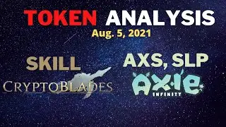 Cryptoblades Skill and Axie Infinity SLP and AXS  Tokens /Technical Analysis Aug. 8, 2021