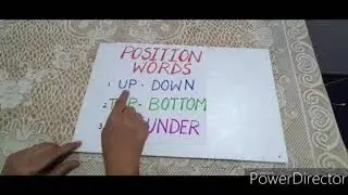POSITION WORDS - UP-DOWN, TOP-BOTTOM, ON-UNDER.