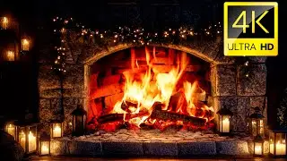 🔥 Cozy Crackling Wood in Fireplace 6 Hours 🔥 Relaxing Christmas Fireplace 4K & Crackling Fire Sounds