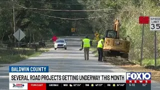 Several road projects getting underway this month in Baldwin County