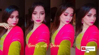 What Makeup goes with Shocking pink dress | Shocking pink Eye Makeup look