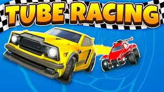 Rocket League RACING But You're STUCK IN A TUBE