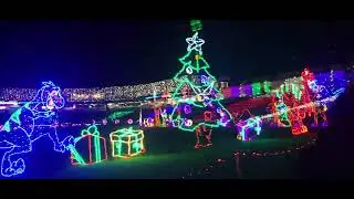 Enjoying the Christmas lights with the Family at Parkview Field in Fort Wayne Indiana