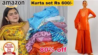 AMAZON NRW KURTA SET HAUL starting Rs 600 | Partywear /Office wear kurti | Amazon Great Republic Day