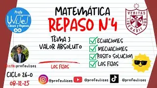 USMP-Matem&aacute;tica Aplicada REPASO 4 Valor Absoluto 😎 | Ciclo 26-0 ☀️