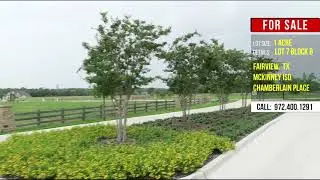 Lot 7 Block B - Chamberlain Place, Fairview TX - Homes By J. Anthony Custom Home Builder