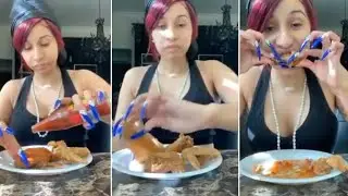 Cardi B does ASMR *JUICY* Fried Chicken MUKBANG 🍗