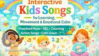 Interactive Kids Songs for Learning, Movement & Emotional Calm | Preschool  | Digital Download MP3