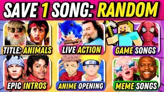 Save One Song: RANDOM Rules, Choose your Favorite Songs! 🎵🌟 | Music Quiz