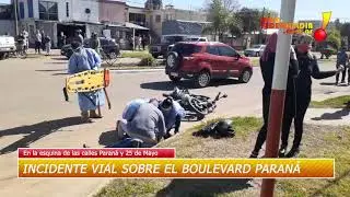 FEDERAL: INCIDENTE VIAL SOBRE EL BOULEVARD PARAN&Aacute;
