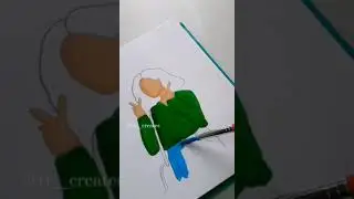 How to Draw a Stylish Girl Using Acrylic || WaterColor in Cassata Sketchbook || Menorahcreatif.
