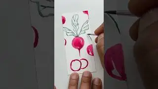 Paint these cute purple radishes in watercolor #handpainted #drawing #paintvegetables #doodleart